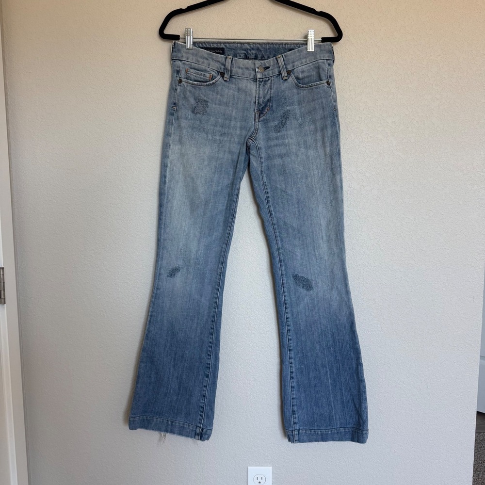 Citizens of Humanity Runaway 087 Low Waist Full Leg Jeans Y2K Stitching Distress